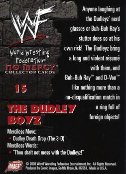 2000 Comic Images WWF No Mercy #15 The Dudley Boyz  Back