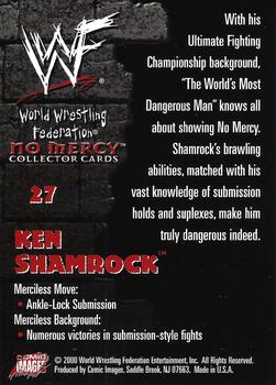 2000 Comic Images WWF No Mercy #27 Ken Shamrock  Back