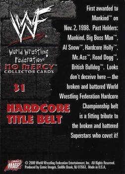 2000 Comic Images WWF No Mercy #31 Hardcore Belt  Back