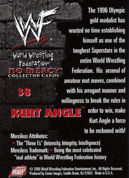 2000 Comic Images WWF No Mercy #38 Kurt Angle  Back