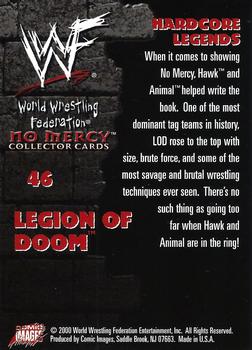 2000 Comic Images WWF No Mercy #46 Legion Of Doom  Back