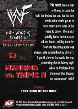 2000 Comic Images WWF No Mercy #52 Mankind/Triple H  Back