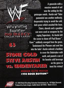 2000 Comic Images WWF No Mercy #63 Stone Cold Steve Austin/The Undertaker  Back