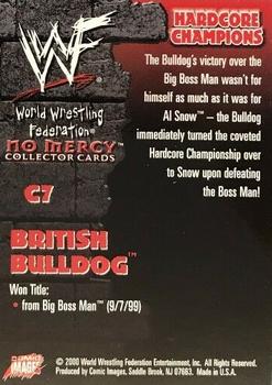 2000 Comic Images WWF No Mercy - Hardcore Champions Holofoil #C7 British Bulldog  Back