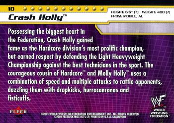 2001 Fleer WWF Championship Clash #10 Crash Holly  Back