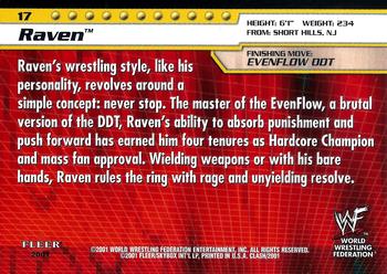 2001 Fleer WWF Championship Clash #17 Raven  Back