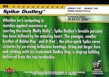 2001 Fleer WWF Championship Clash #20 Spike Dudley  Back