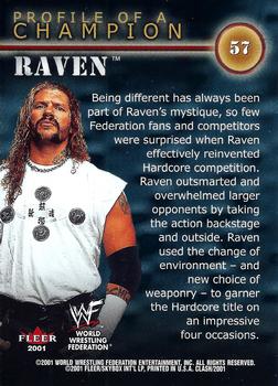2001 Fleer WWF Championship Clash #57 Raven Back