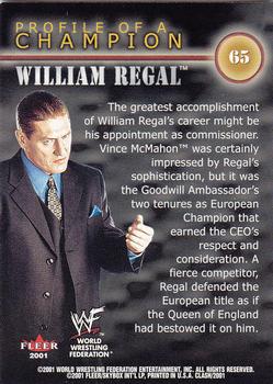 2001 Fleer WWF Championship Clash #65 William Regal Back