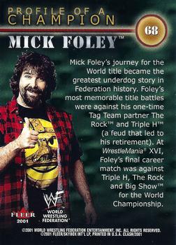 2001 Fleer WWF Championship Clash #68 Mick Foley Back