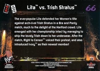 2001 Fleer WWF Raw Is War #66 Lita / Trish Stratus Back