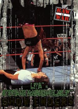 2001 Fleer WWF Raw Is War #99 Lita / Stephanie McMahon Front