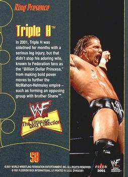 2001 Fleer WWF Wrestlemania Championship Gold #40 Triple H Wrestling Card