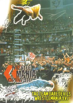 2001 Fleer WWF Wrestlemania #100 Tag Team Daredevils  Front