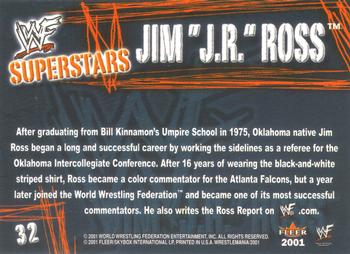 2001 Fleer WWF Wrestlemania #32 Jim Ross  Back