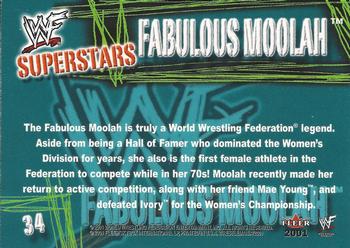 2001 Fleer WWF Wrestlemania #34 The Fabulous Moolah  Back