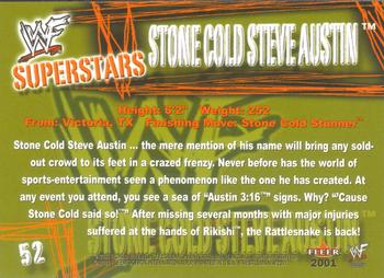2001 Fleer WWF Wrestlemania #52 Stone Cold Steve Austin  Back