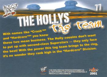 2001 Fleer WWF Wrestlemania #77 The Hollys  Back