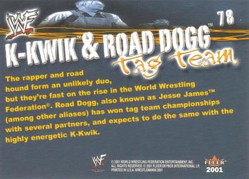 2001 Fleer WWF Wrestlemania #78 K-Kwik and Road Dogg  Back