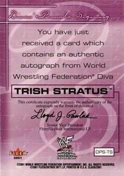 2001 Fleer WWF Championship Clash - Divas Private Signing #DPS-TS Trish Stratus Back