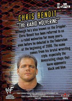 2001 Fleer WWF Raw Is War - Famous Nicknames #11FN Chris Benoit 