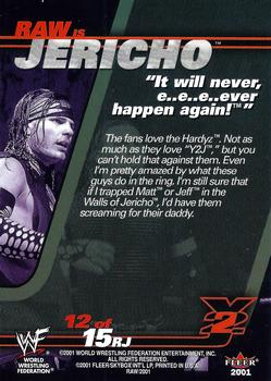 2001 Fleer WWF Raw Is War - Raw Is Jericho #12RJ Hardy Boyz Back