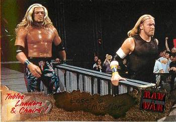2001 Fleer WWF Raw Is War - Tables, Ladders, & Chairs #4TLC Edge & Christian Front