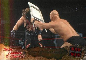 2001 Fleer WWF Raw Is War - Tables, Ladders, & Chairs #9TLC Stone Cold Steve Austin  Front