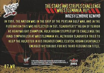 2001 Fleer WWF Wrestlemania - Championship Gold #87 The Stars and Stripes Challenge  Back