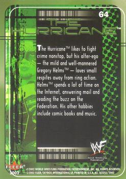 2002 Fleer WWF All Access #64 The Hurricane Back