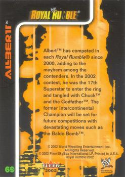 2002 Fleer WWE Royal Rumble #69 Albert  Back