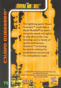 2002 Fleer WWE Royal Rumble #73 Chavo Guerrero Jr.  Back
