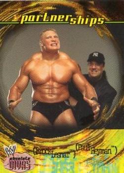 2002 Fleer WWE Absolute Divas #49 Brock Lesnar / Paul Heyman Front