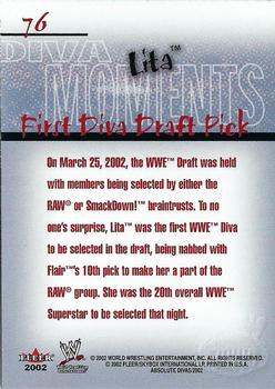 2002 Fleer WWE Absolute Divas #76 Lita Back