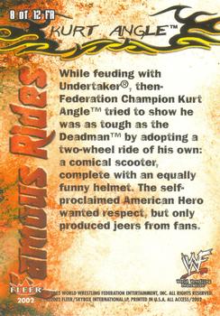 2002 Fleer WWF All Access - Famous Rides #8 FR Kurt Angle's Scooter Back