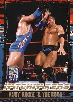 2002 Fleer WWF All Access - Match Makers #13 MM Kurt Angle / The Rock Front