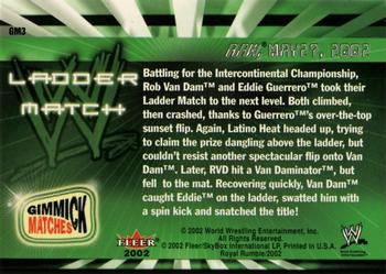 2002 Fleer WWE Royal Rumble - Gimmick Matches #GM3 Rob Van Dam vs. Eddie Guerrero Back