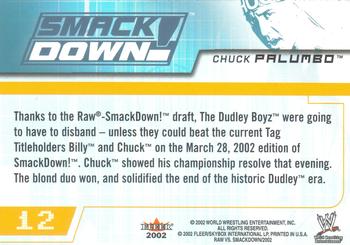2002 Fleer WWE Raw vs. SmackDown #12 Chuck Palumbo  Back