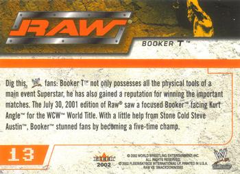 2002 Fleer WWE Raw vs. SmackDown #13 Booker T  Back