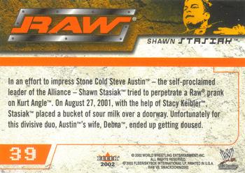 2002 Fleer WWE Raw vs. SmackDown #39 Shawn Stasiak  Back