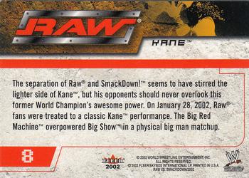 2002 Fleer WWE Raw vs. SmackDown #8 Kane  Back