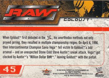 2002 Fleer WWE Raw vs. SmackDown #45 Goldust  Back