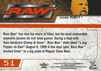 2002 Fleer WWE Raw vs. SmackDown #51 Big Boss Man  Back
