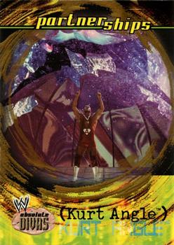 2002 Fleer WWE Absolute Divas - Diva Gems Gold #65 Kurt Angle Front