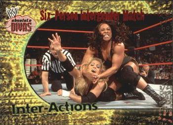 2002 Fleer WWE Absolute Divas - Inter-Actions #3 IA Six-Person Intergender Match  Front