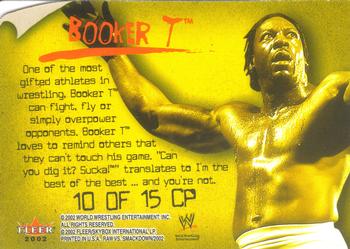 2002 Fleer WWE Raw vs. SmackDown - Catch Phrases #10 CP Booker T  Back