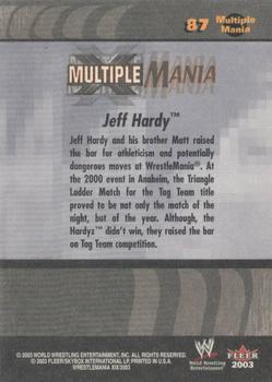2003 Fleer WWE WrestleMania XIX #87 Jeff Hardy Back
