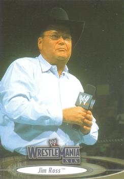 2003 Fleer WWE WrestleMania XIX #51 Jim Ross  Front