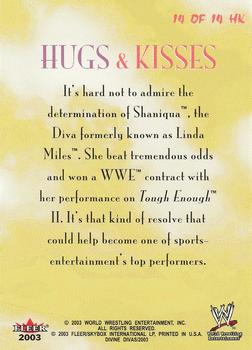 2003 Fleer WWE Divine Divas - Hugs And Kisses #14 HK Shaniqua Back