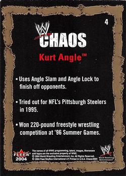 2004 Fleer WWE Chaos #4 Kurt Angle  Back